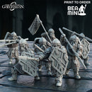 Dwarven Spearmen (6 models) | BeaMini Print to Order Miniature