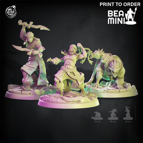 Desert Thug Band | BeaMini Print to Order Miniatures