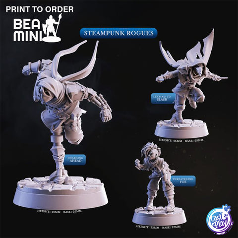 Steampunk Rogues | BeaMini Print to Order Miniatures