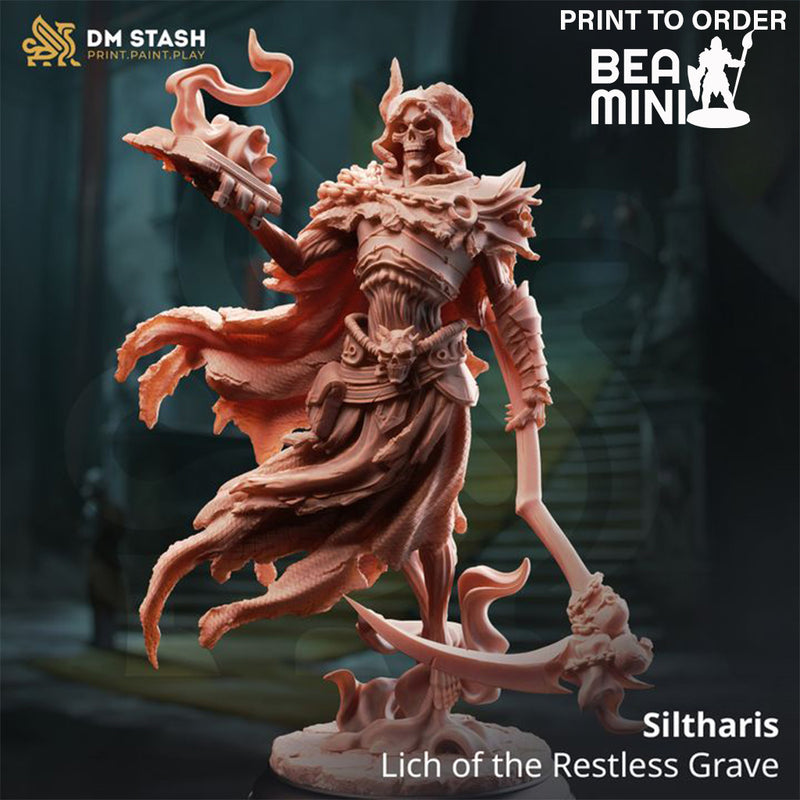 Siltharis the Lich | BeaMini Print to Order Miniatures