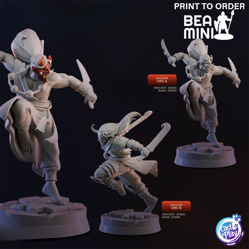 Daggers Oni | BeaMini Print to Order Miniatures