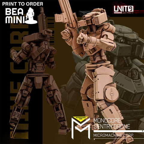 Monocore Sentry Drone 5 | BeaMini Print to Order Miniatures