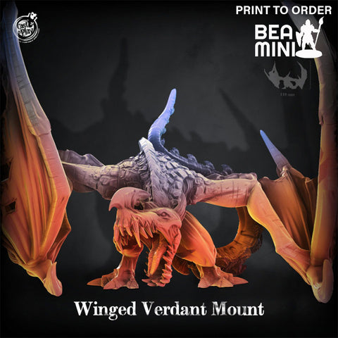 Winged Verdant Mount | BeaMini Print to Order Miniatures