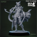 Tiefling Swashbuckler | BeaMini Print to Order Miniatures