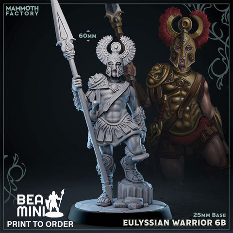 Eulyssian Warrior 6B | BeaMini Print to Order Miniatures