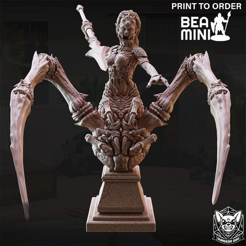 Drider Bust | BeaMini Print to Order Miniatures