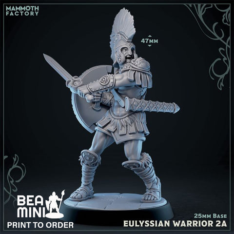 Eulyssian Swordsman 2A | BeaMini Print to Order Miniatures