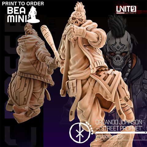 Orlando Johnson, Street Prophet | BeaMini Print to Order Miniatures