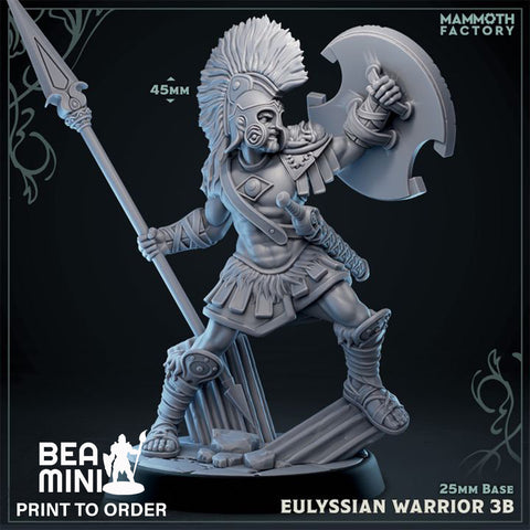 Eulyssian Warrior 3B | BeaMini Print to Order Miniatures