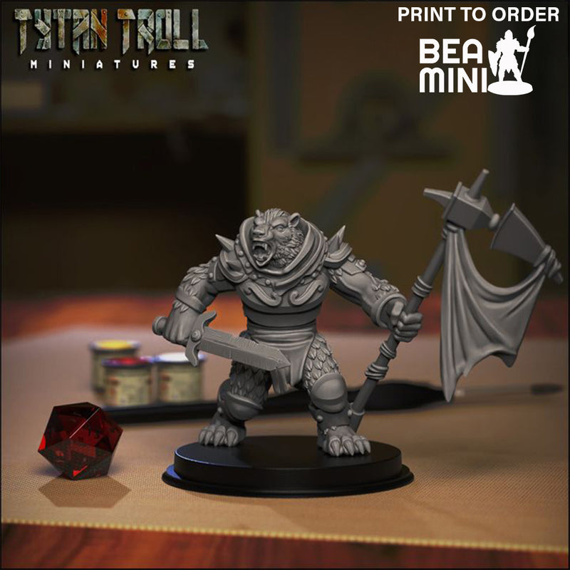 Werebear 3 | BeaMini Print to Order Miniature