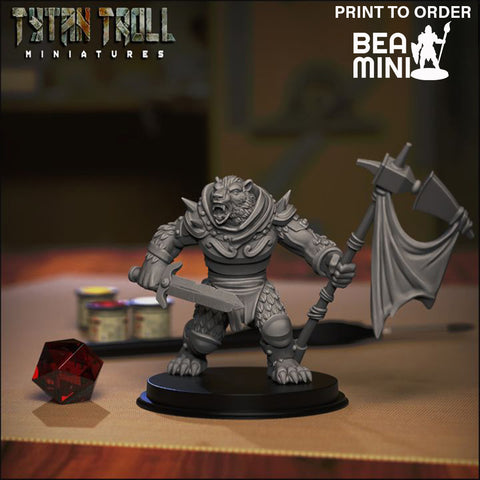 Werebear 3 | BeaMini Print to Order Miniature