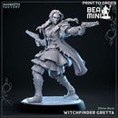 Witchfinder Gretta, Human Rogue | BeaMini Print to Order Miniatures