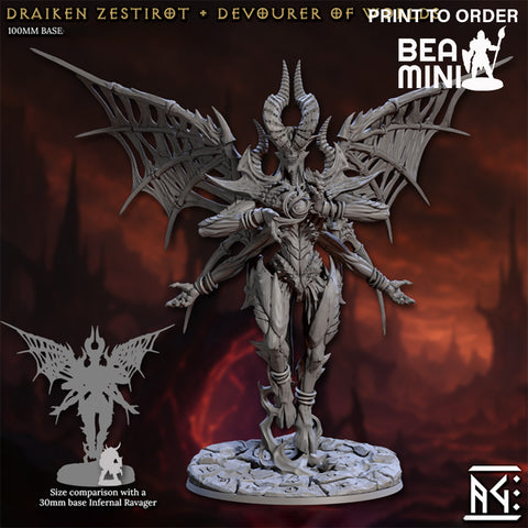 Draiken Zestirot, Devourer of Worlds| BeaMini Print to Order Miniatures