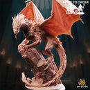 Adult Silver Dragon - Gintharax | BeaMini Print to Order Miniatures