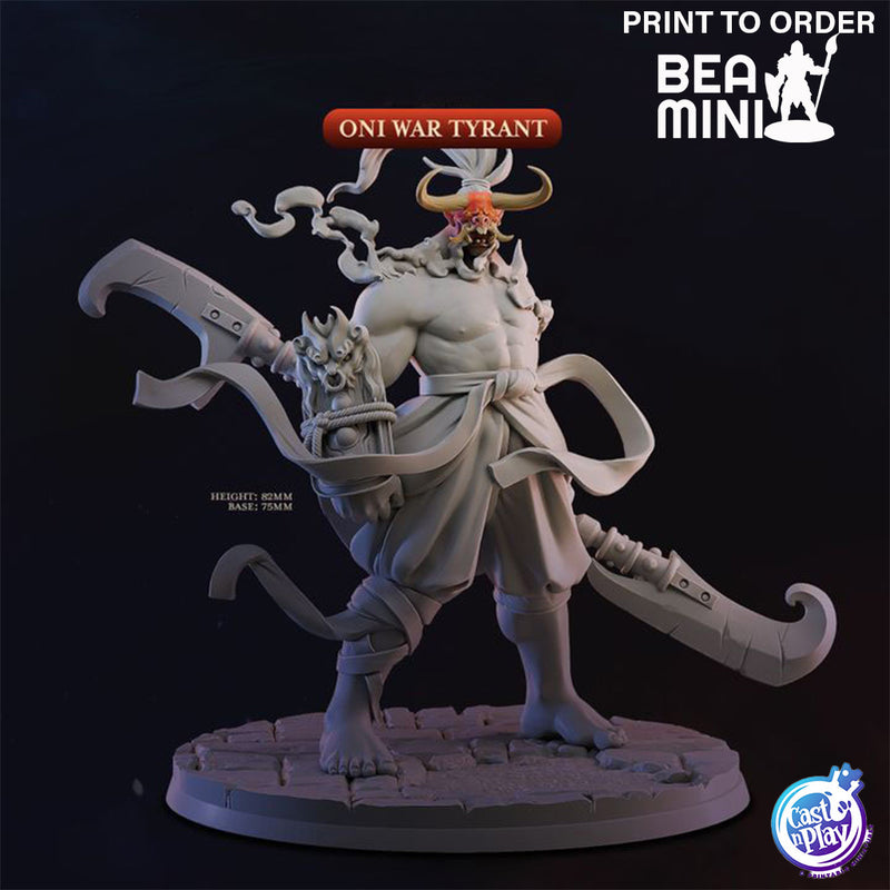 Oni War Tyrant | BeaMini Print to Order Miniatures