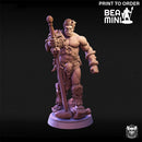 Half-Orc Barbarian | BeaMini Print to Order Miniature