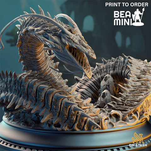 Ancient Leviathan of the Deep - Old Mawgrin | BeaMini Print to Order Miniatures