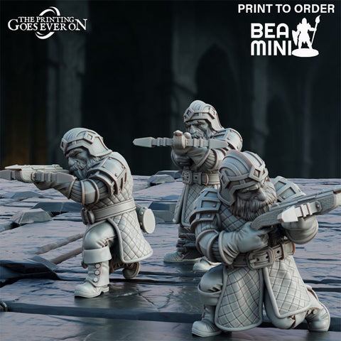 Dwarven Crossbowman (3 models) | BeaMini Print to Order Miniature