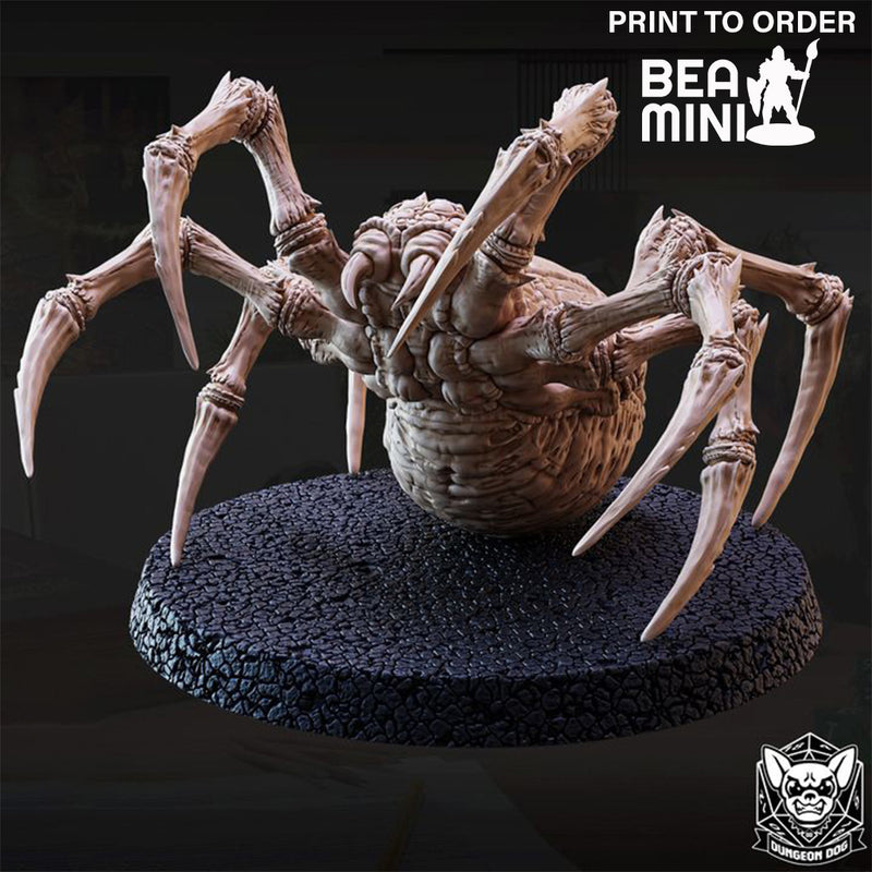 Giant Underdark Spider - B | BeaMini Print to Order Miniatures