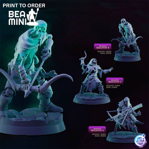 Ranged Skeletons | BeaMini Print to Order Miniatures