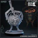 Striding Cauldron 2 | BeaMini Print to Order Miniatures