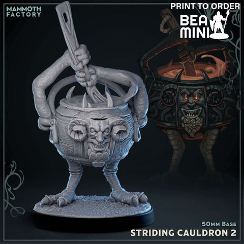 Striding Cauldron 2 | BeaMini Print to Order Miniatures