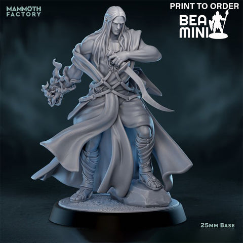 Human Warlock 2 | BeaMini Print to Order Miniatures