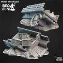 Broken Wagon Terrain | BeaMini Print to Order Miniatures