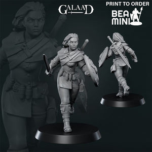 Female Fighter | BeaMini Print to Order Miniatures