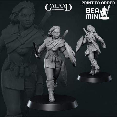 Female Fighter | BeaMini Print to Order Miniatures