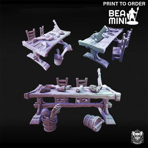 Butcher Horror Table | BeaMini Print to Order Miniatures