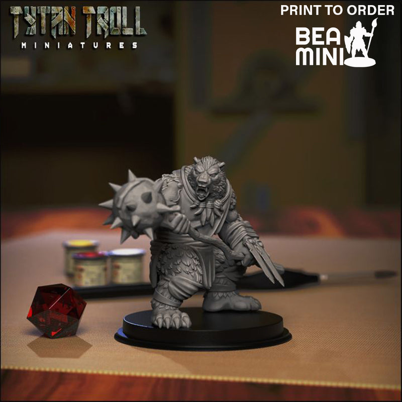 Werebear 6 | BeaMini Print to Order Miniature