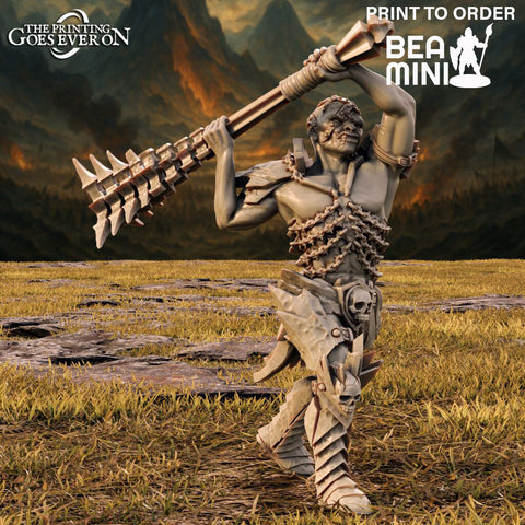 Brukh - Orc Fighter | BeaMini Print to Order Miniatures
