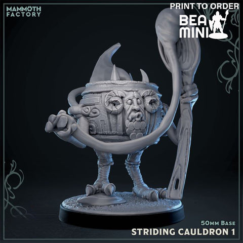 Striding Cauldron 1 | BeaMini Print to Order Miniatures