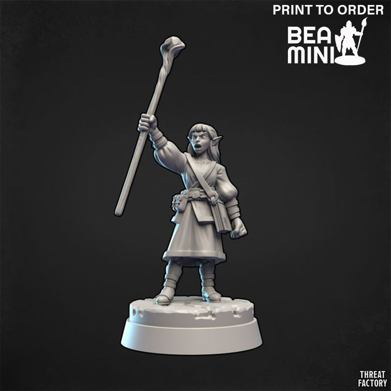Elf Female Wizard | BeaMini Print to Order Miniature
