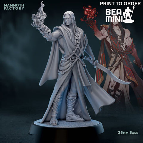 Human Warlock 1 | BeaMini Print to Order Miniatures
