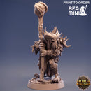 Eeker Grimflesh - Gnoll Warlock | BeaMini Print to Order Miniatures