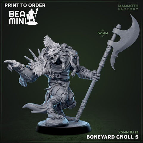 Boneyard Gnoll 5 | BeaMini Print to Order Miniatures