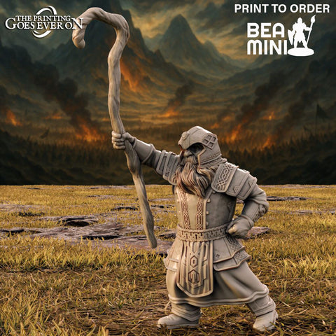 Baldor - Dwarven Wizard | BeaMini Print to Order Miniatures