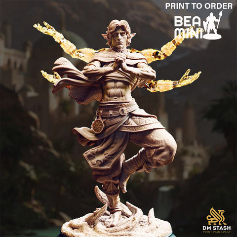 Monk of the Astral Sun - Caryian | BeaMini Print to Order Miniatures