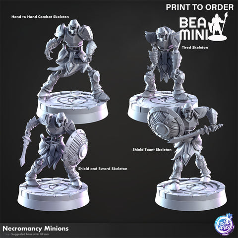Necromancy Minions | BeaMini Print to Order Miniatures