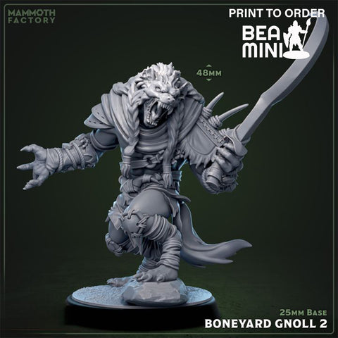 Boneyard Gnoll 2 | BeaMini Print to Order Miniatures