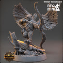 Gaudar Truewing - Aarakocra Ranger | BeaMini Print to Order Miniatures