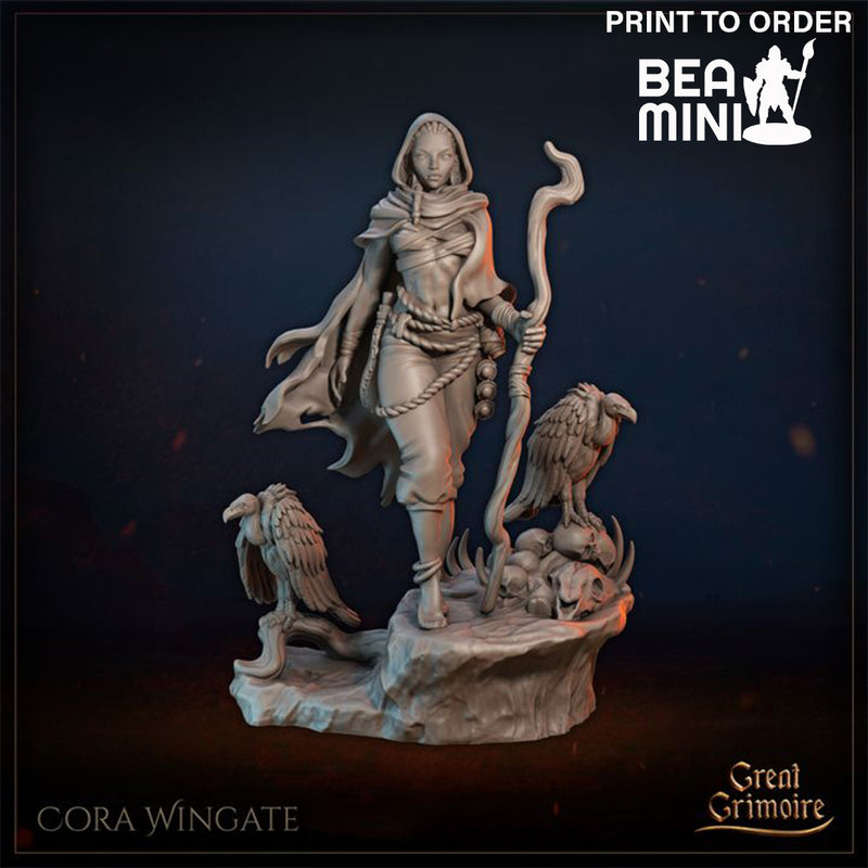 Cora Wingate - Human Druid | BeaMini Print to Order Miniature