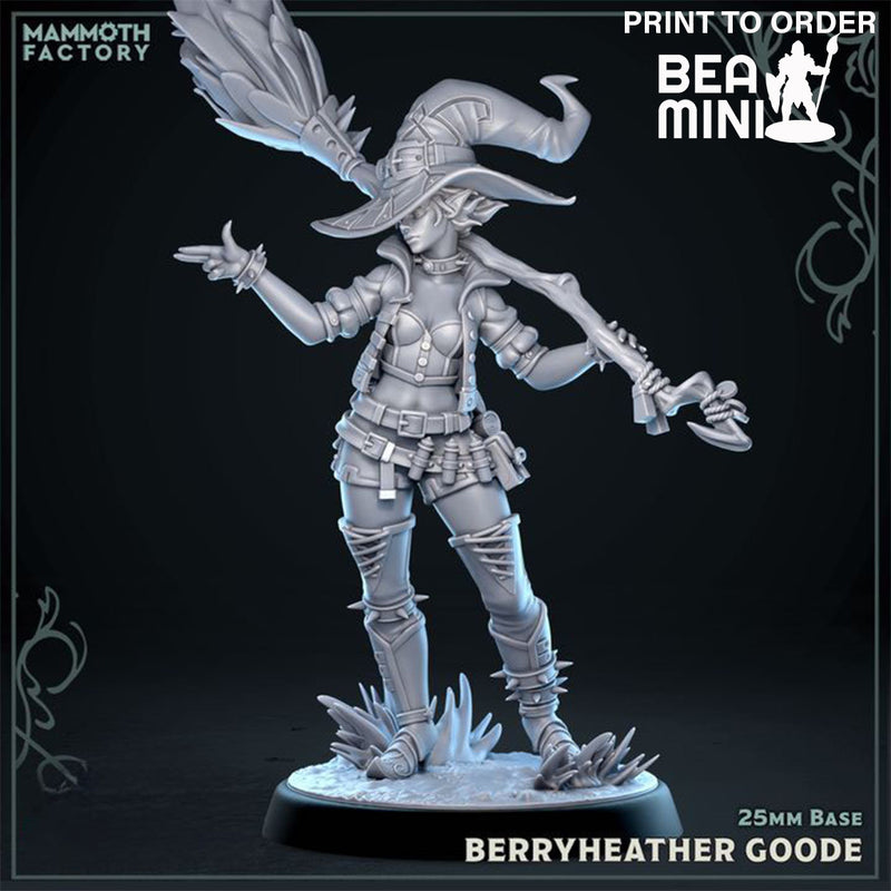 Berryheather Goode, Elven Wizard | BeaMini Print to Order Miniatures
