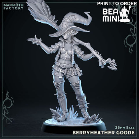 Berryheather Goode, Elven Wizard | BeaMini Print to Order Miniatures