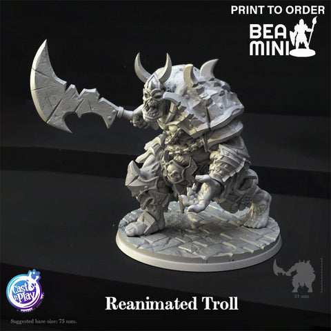 Reanimated Troll | BeaMini Print to Order Miniatures