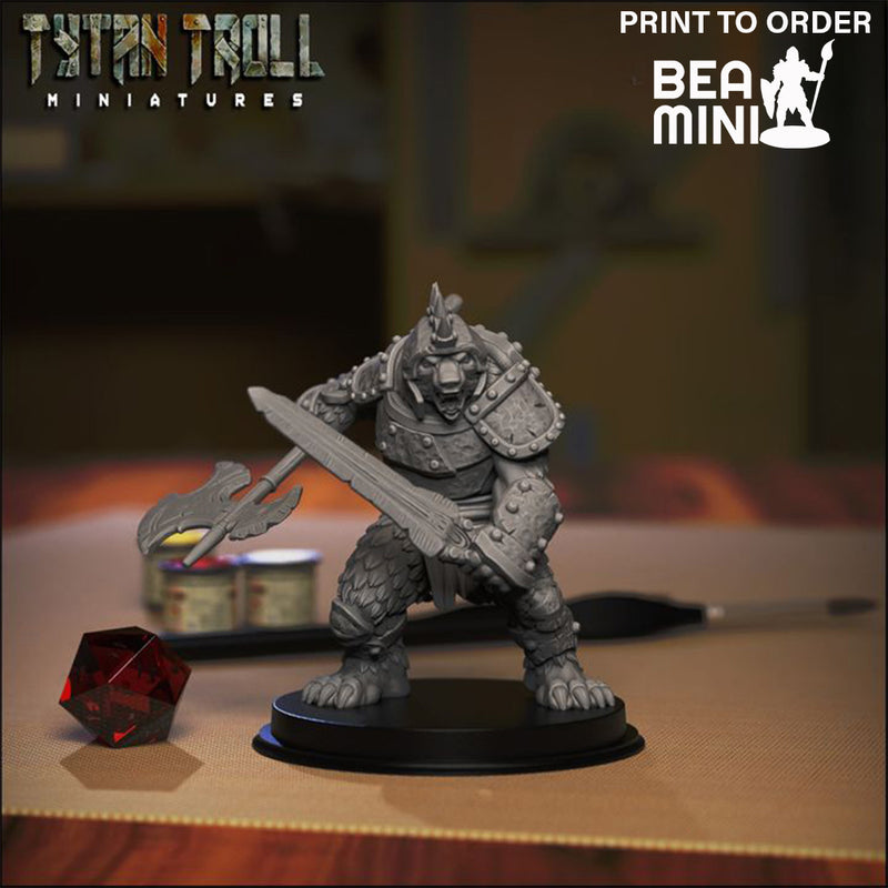 Werebear 1 | BeaMini Print to Order Miniature