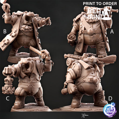 Giff Adventurers | BeaMini Print to Order Miniatures