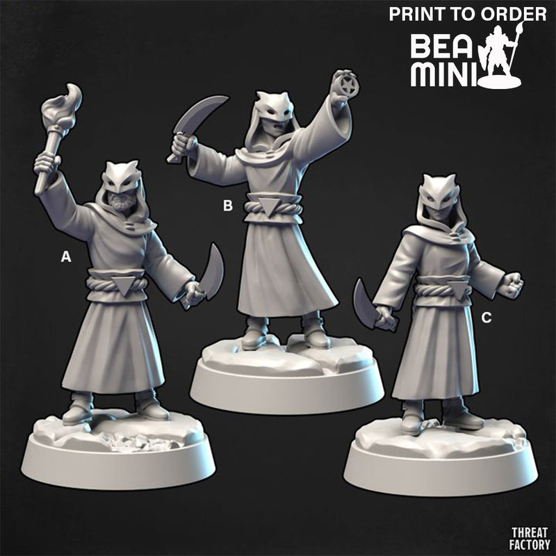 Cultists | BeaMini Print to Order Miniatures